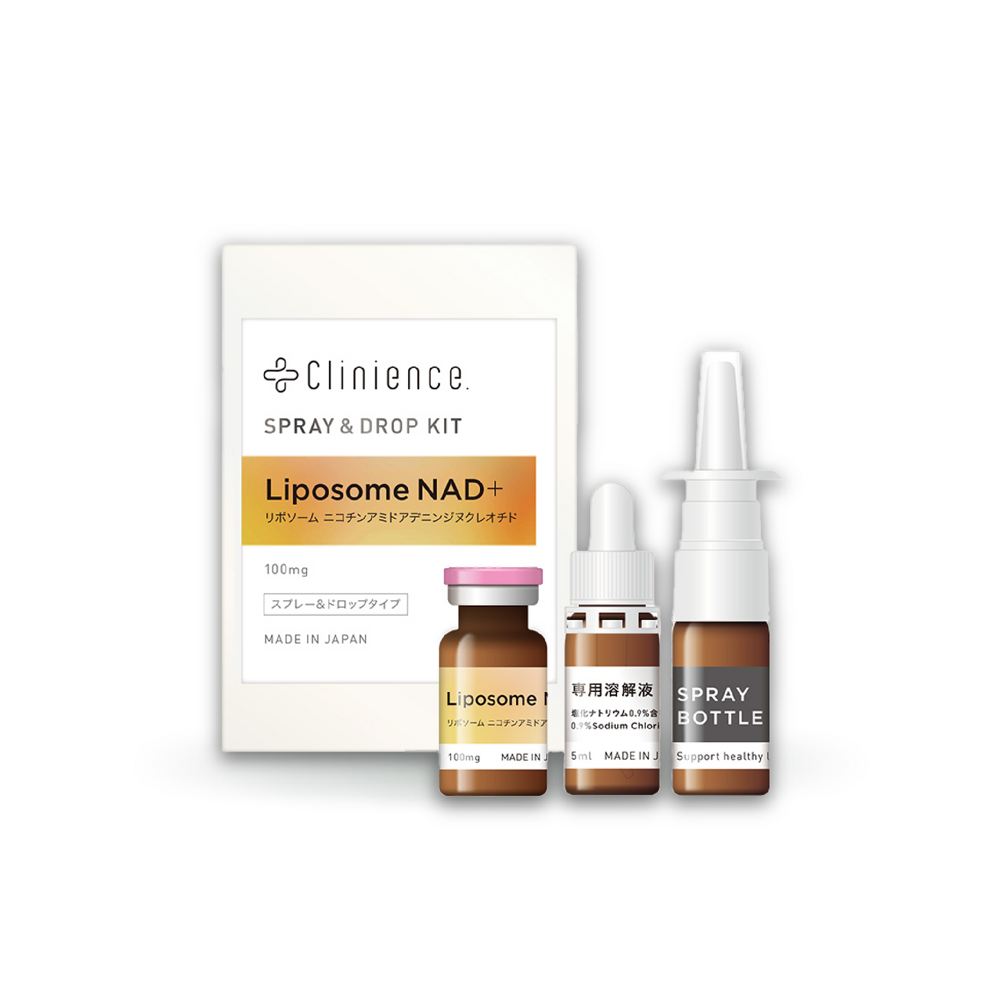 Clinience.スプレー＆ドロップキット（リポソームNAD⁺）